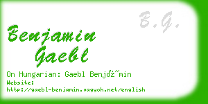 benjamin gaebl business card